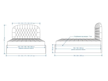 Кровать Lonax Венеция велюр Dolly-13 (с подъемным механизмом)