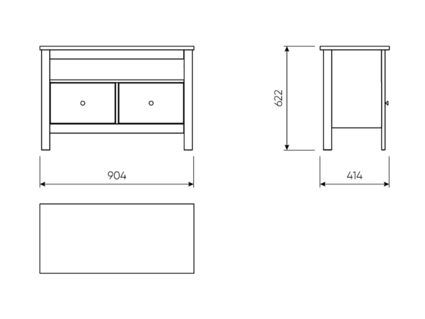 Тумба Гуд Лакк Сага 2 ящика белая/ясень