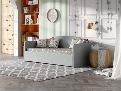 Кровать Сонум Uno Экокожа Платиновый перламутр (с подъемным механизмом) 80х200