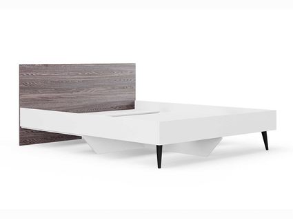 Кровать Сонум Ines Ясень анкор + белый 200х190