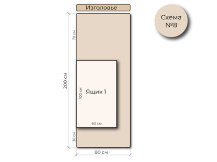 Кровать Mr.Mattress Site Box велюр Grey 80х200