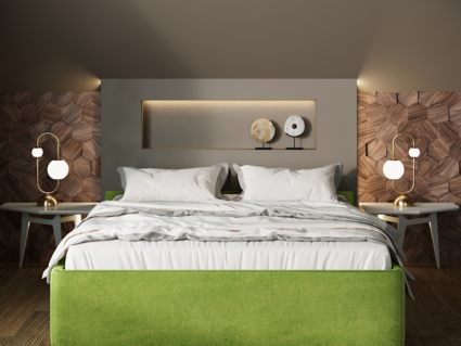 Кровать Nuvola Alba Velutto 14 (с подъемным механизмом) 140х200