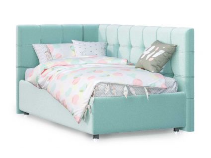 Кровать Nuvola Sabina угловая Velutto 14 180х190