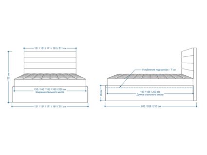 Кровать Lonax Кармела велюр Dolly-13 (с основанием) 120х190