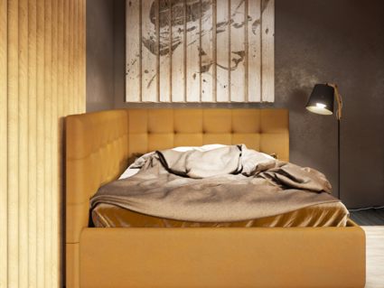 Кровать Nuvola Sabina угловая Velutto 14 (с подъемным механизмом) 200х190