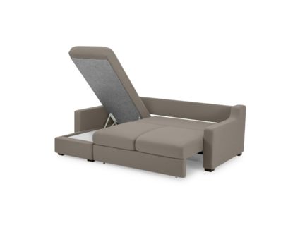 Диван Фиеста Мебель Непал с оттоманкой велюр Vivaldi 05 серо-коричневый Длина 221 см