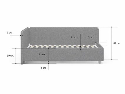 Кровать Сонум Capri Рогожка Песочная 120х190