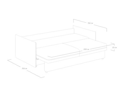 Диван Сонум Remy Тедди мятный Длина 215 см