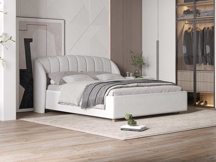 Кровать Сонум Valencia Экокожа Белый (с подъемным механизмом) 200х200