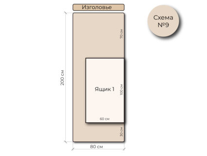 Кровать Mr.Mattress Site Box экокожа Brown 120х190