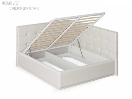 Кровать Nuvola Sabina угловая Velutto 26 (с подъемным механизмом) 90х190