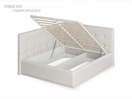 Кровать Nuvola Sabina угловая Velutto 14 (с подъемным механизмом) 200х190