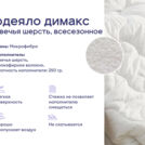 Одеяло Димакс Овечья шерсть всесезонное + 2 подушки Димакс Базис Макси 200х220