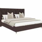 Кровать Beautyson Rebecca велюр Formula 238 коричневый 180х200